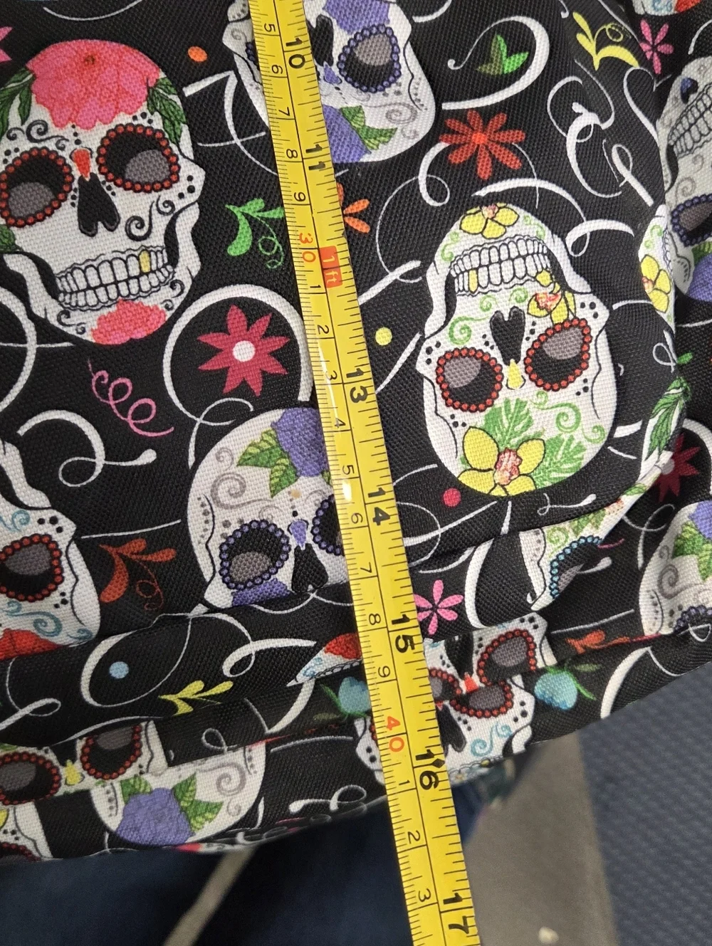 Jansport Trans Sugar Skull Dia De Los Muertos Backpack, Halloween Latin Goth Bag